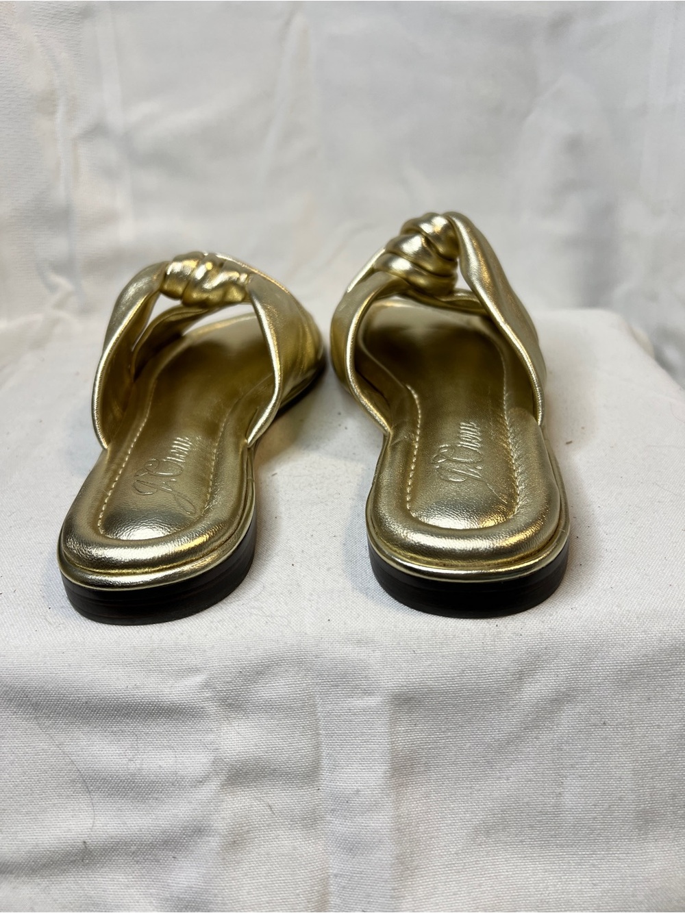 NWOT J. Crew Menorca Leather Twisted Knot Sandal. Bright gold. Women’s size 7 - Picture 5 of 7